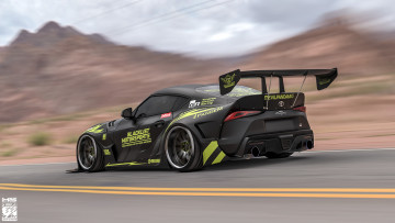 обоя автомобили, 3д, toyota, supra, pandem