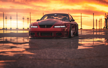 обоя автомобили, 3д, ford, mustang, cobra, r, widebody, kit