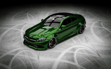 Картинка автомобили 3д mercedes benz c 63s amg widebody