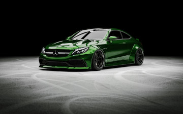 Картинка автомобили 3д mercedes benz c 63s amg widebody