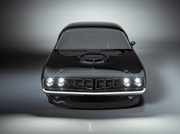 Обои картинки фото автомобили, 3д, plymouth, hemi, cuda, barracuda, american, muscle, stance, classic, car