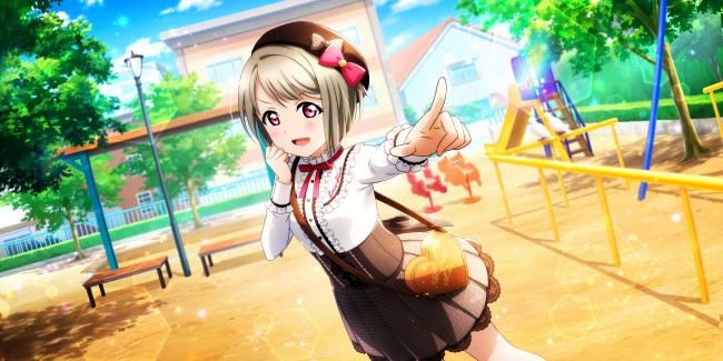 Обои картинки фото аниме, love live,  school idol project, девочка, площадка