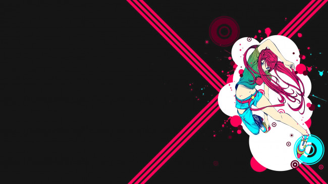 Обои картинки фото аниме, air gear, девушка, прыжок