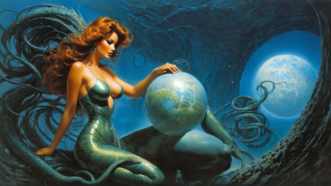 Обои картинки фото фэнтези, девушки, красивая, девушка, сказочный, мир