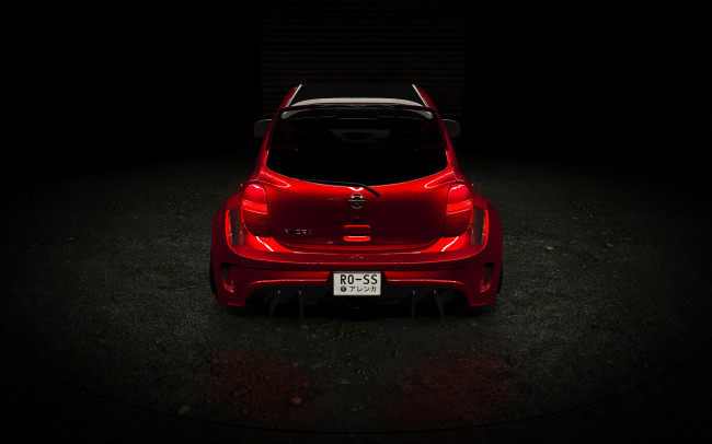 Обои картинки фото автомобили, 3д, nissan, micra, widebody