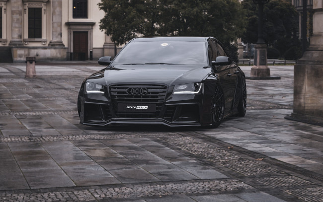 Обои картинки фото автомобили, 3д, audi, a8, d4, widebody, goliash, rotiform, wheels