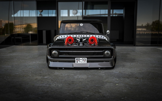 Обои картинки фото автомобили, 3д, chevrolet, c10, widebody, twin, turbo