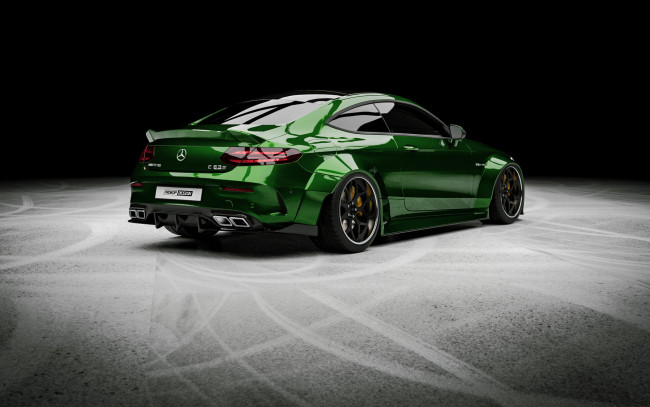 Обои картинки фото автомобили, 3д, mercedes, benz, c, 63s, amg, widebody