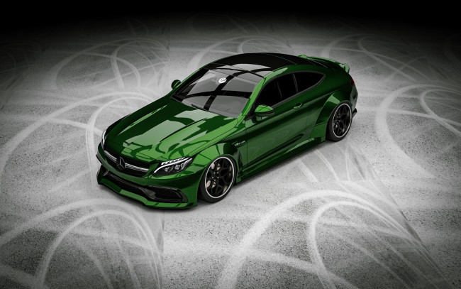 Обои картинки фото автомобили, 3д, mercedes, benz, c, 63s, amg, widebody
