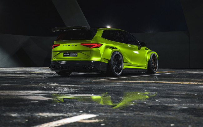 Обои картинки фото автомобили, 3д, skoda, enyaq, r5, rally, version