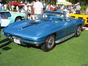 Картинка chevrolet corvette 427 автомобили выставки уличные фото