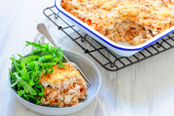 Картинка еда вторые+блюда фасоль зелень запеканка второе блюдо