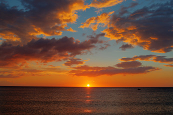 Картинка природа восходы закаты океан заря горизонт