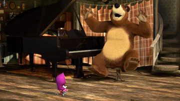 Картинка мультфильмы маша+и+медведь маша медведь мишка