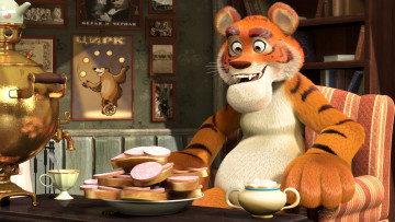 Картинка мультфильмы маша+и+медведь маша тигр мишка