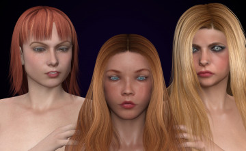 Картинка 3д+графика portraits+ портрет взгляд девушки