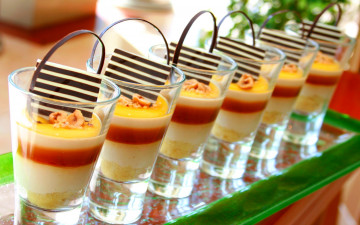 Картинка еда мороженое +десерты шоколад десерт рюмки поднос