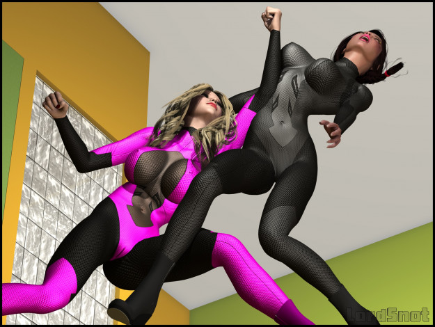 Обои картинки фото lordsnot, 3д графика, fantasy , фантазия, девушки, драка