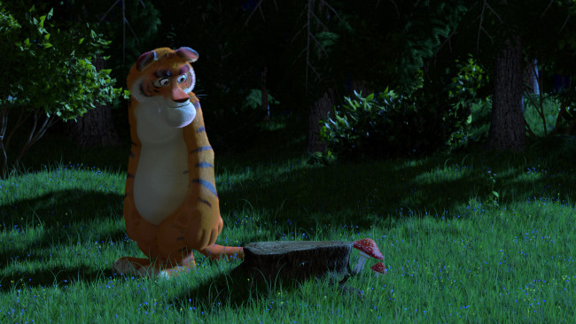 Обои картинки фото мультфильмы, маша и медведь, тигр, мишка, маша