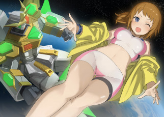 Картинка аниме mobile+suit+gundam ccaw hoshino fumina робот девушка