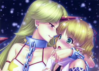 Картинка аниме touhou hoshiguma yuugi mizuhashi parsee девушки ошейник цепь слёзы sayori