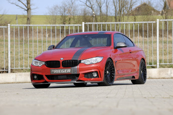 Картинка автомобили bmw 4 rieger красный coupе f32 2014г series