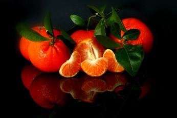 Картинка еда цитрусы мандарины