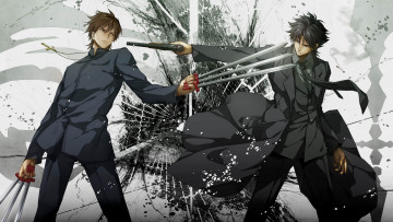 Картинка аниме fate zero оружие парни мечи пистолет komecchi kotomine kirei emiya kiritsugu