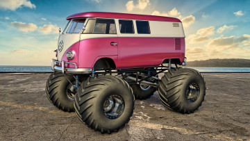 Картинка автомобили 3д camper monster