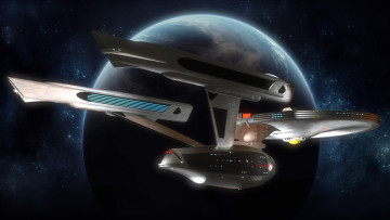 Картинка видео+игры -+star+trek+constellation планета вселенная полет космический корабль