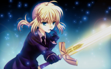 Картинка аниме fate zero девушка daffobird saber