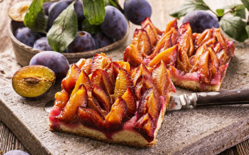 Картинка еда пироги сливовый сливы