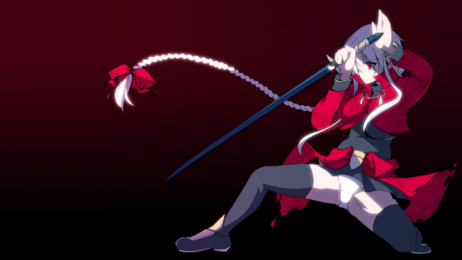 Обои картинки фото аниме, fate, stay night, арт, коса, stay, night, yanagi, yuu, archerko, фон, девушка, меч