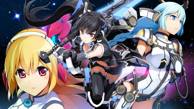 Обои картинки фото аниме, оружие,  техника,  технологии, космос, девушки, арт