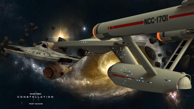 Обои картинки фото видео игры, - star trek constellation, галактика, вселенная, полет, космический, корабль