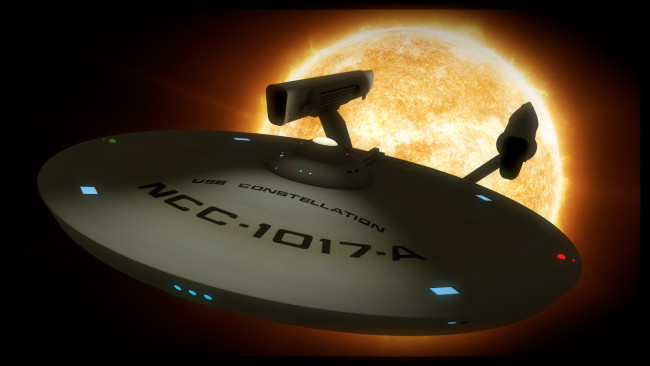 Обои картинки фото видео игры, - star trek constellation, планета, вселенная, полет, космический, корабль