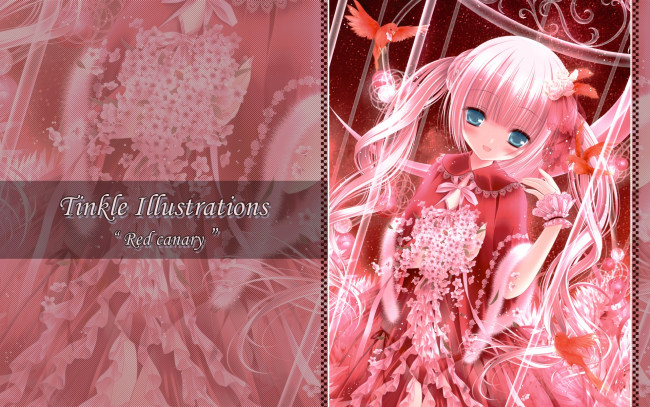 Обои картинки фото аниме, tinkerbell , artbook, девушка, платье, взгляд