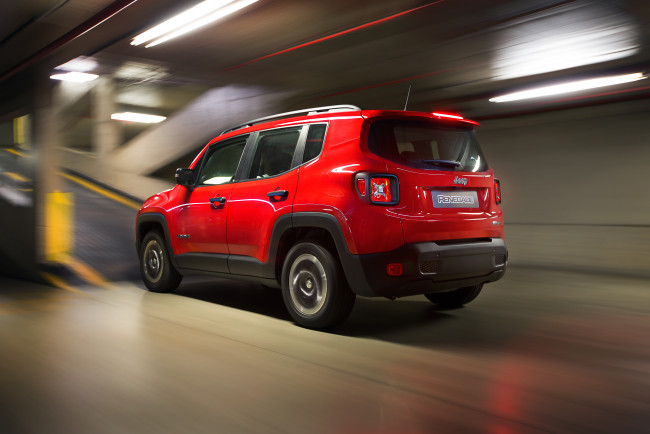 Обои картинки фото автомобили, jeep, красный, 2015г, sport, renegade, br-spec