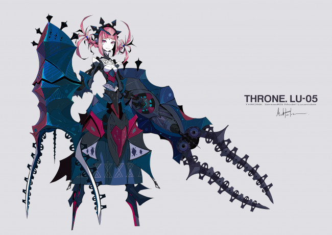 Обои картинки фото аниме, оружие,  техника,  технологии, арт, palow, взгляд, девушка, фон