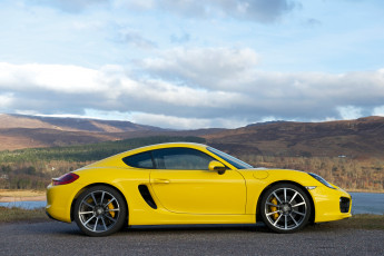 обоя автомобили, porsche, 2013г, 981c, uk-spec, cayman, s