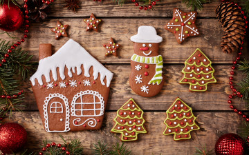 Картинка праздничные угощения печенье бусы