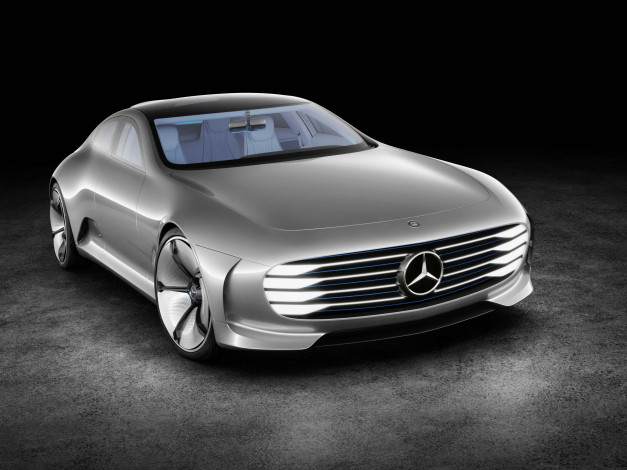 Обои картинки фото mercedes-benz iaa concept, автомобили, mercedes-benz, iaa, серебристый, concept