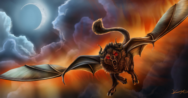 Обои картинки фото фэнтези, существа, крылья, существо, монстр, чудовище