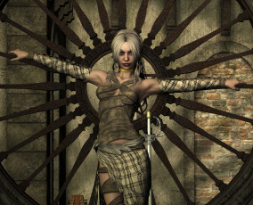 Картинка 3д+графика фантазия+ fantasy фон взгляд девушка