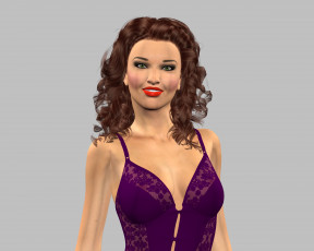 Картинка 3д+графика люди+ people взгляд девушка фон