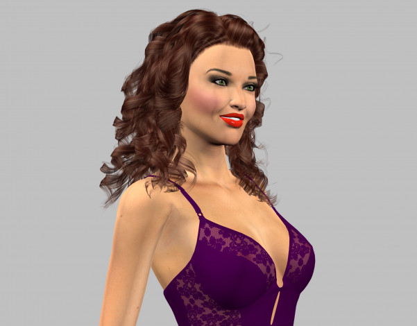 Обои картинки фото 3д графика, люди , people, взгляд, девушка, фон