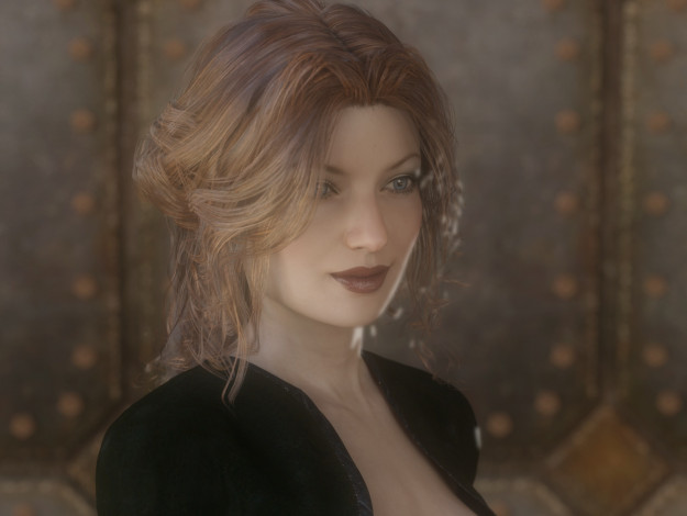 Обои картинки фото 3д графика, портрет , portraits, взгляд, девушка, фон