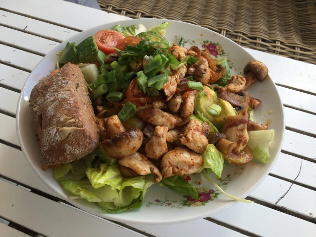 Обои картинки фото еда, мясные блюда, гарнир, мясо