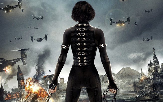 Обои картинки фото кино фильмы, resident evil 5,  retribution, коллаж