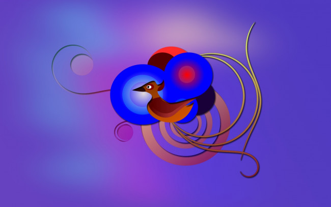 Обои картинки фото векторная графика, животные , animals, узор, фон, цвета, птица